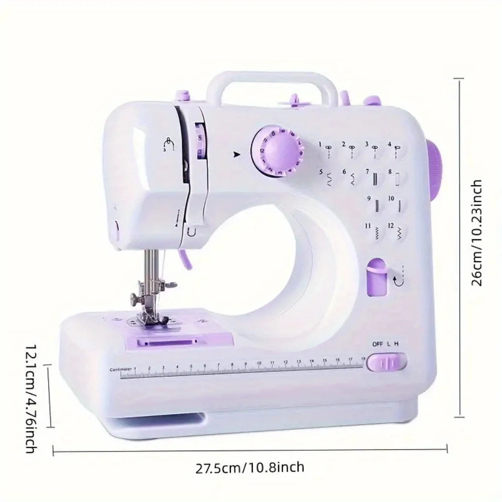 Electric Sewing Machine with for 12 Built-in Stitches and 2 Speeds