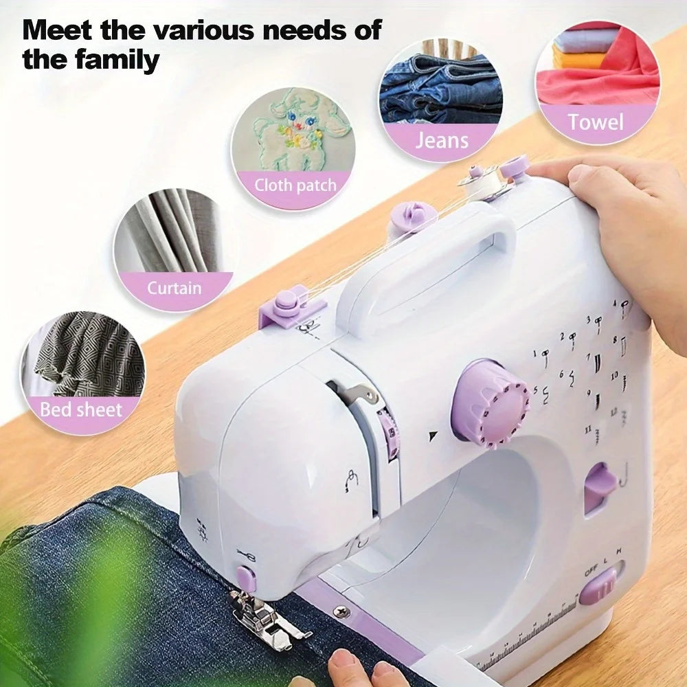 Electric Sewing Machine with for 12 Built-in Stitches and 2 Speeds