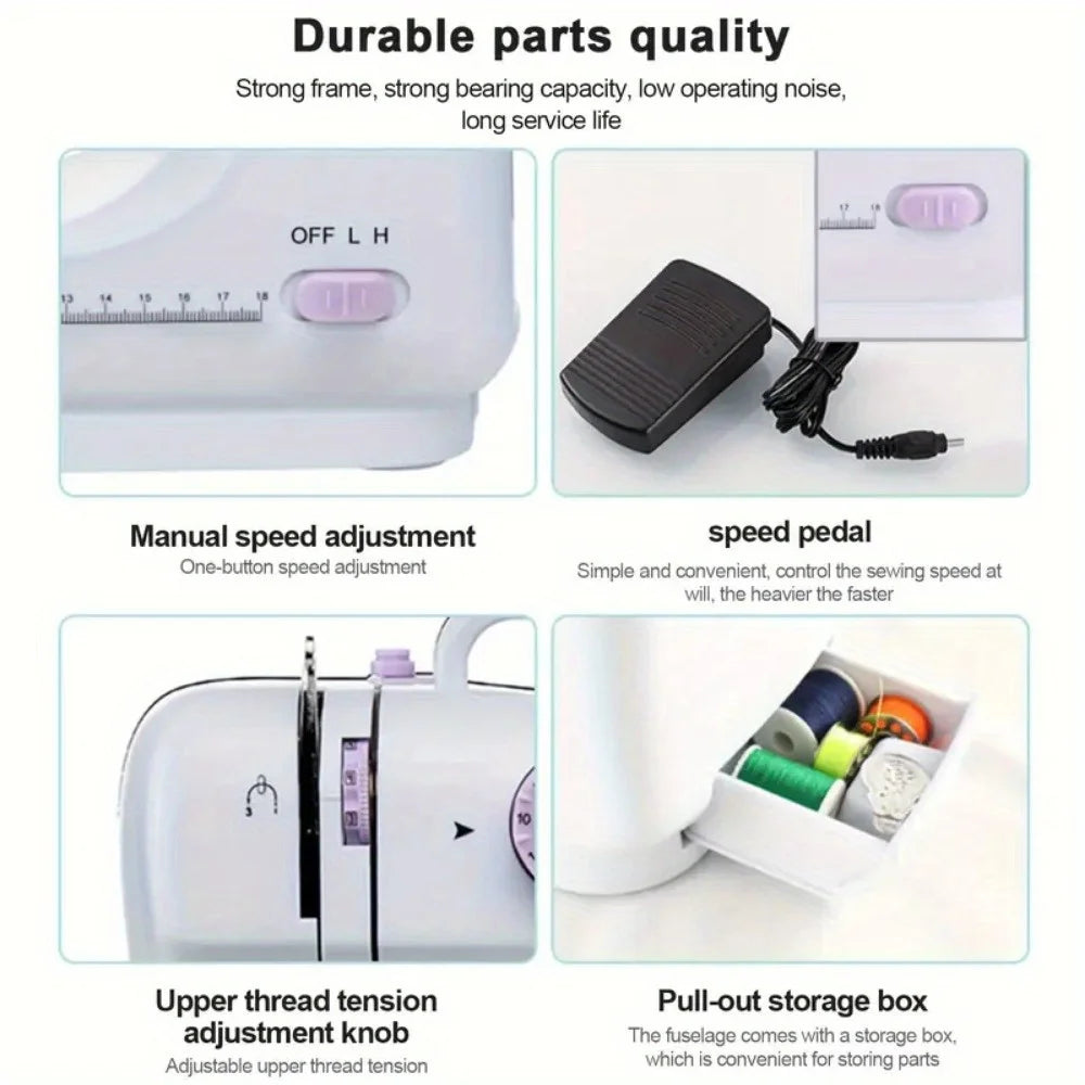 Electric Sewing Machine with for 12 Built-in Stitches and 2 Speeds