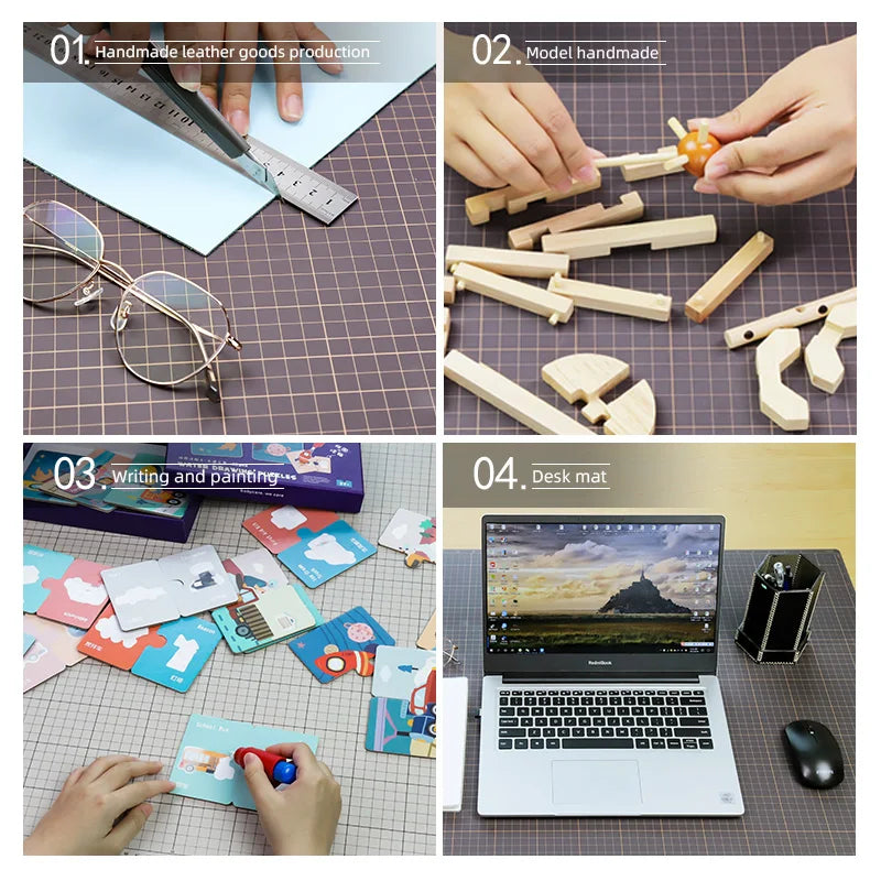 WUTA New Fabric Cutting Mat, A1 A2 A3 A4 A5 Professional Self Healing Quality Double-Sided Craft Tool Set