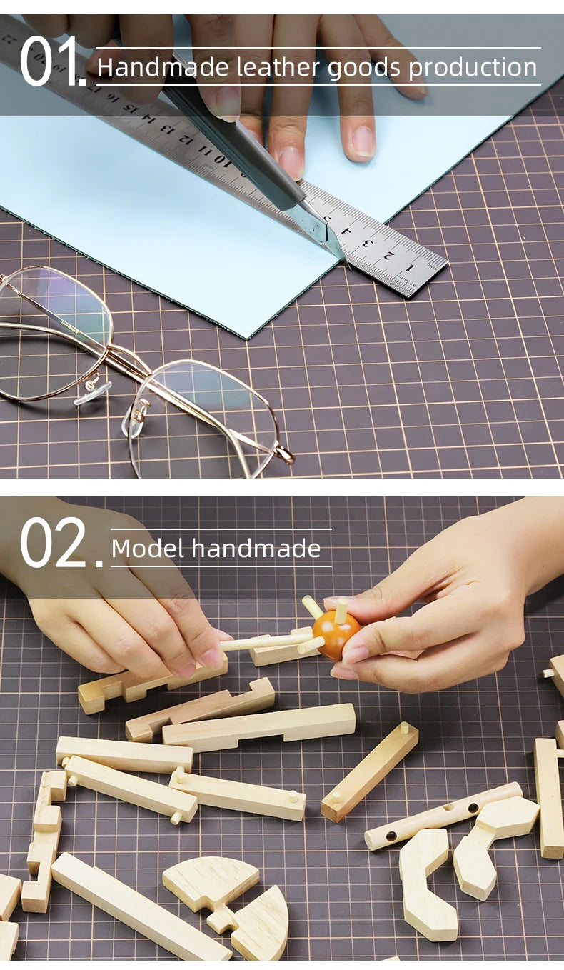 WUTA New Fabric Cutting Mat, A1 A2 A3 A4 A5 Professional Self Healing Quality Double-Sided Craft Tool Set