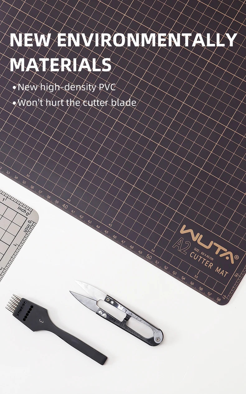 WUTA New Fabric Cutting Mat, A1 A2 A3 A4 A5 Professional Self Healing Quality Double-Sided Craft Tool Set