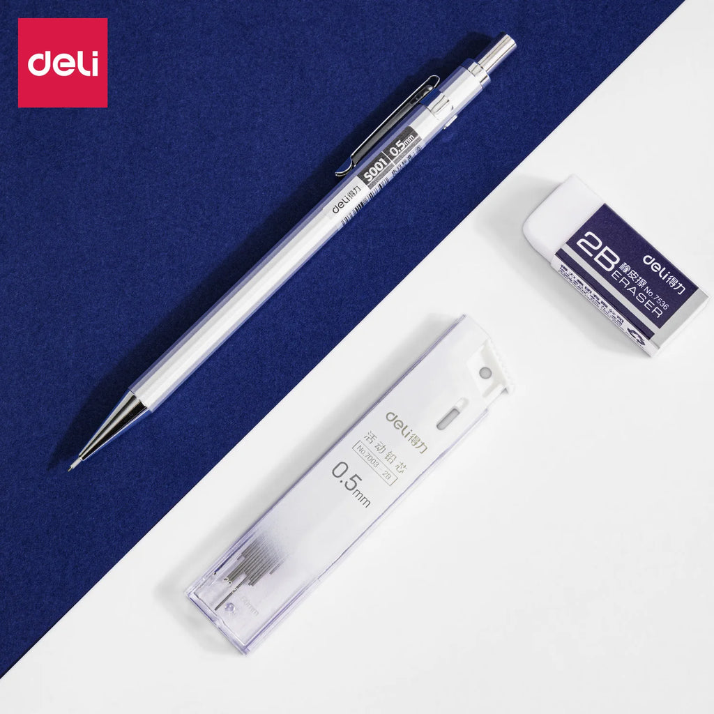 Mechanical Pencil Set 2B 0.5mm, Precision Writing Tool with Refillable Leads