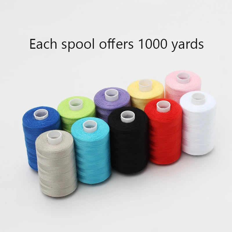 Sewing Thread - 10 Polyester Threads for Hand Stitching, Quilting & Sewing Machine