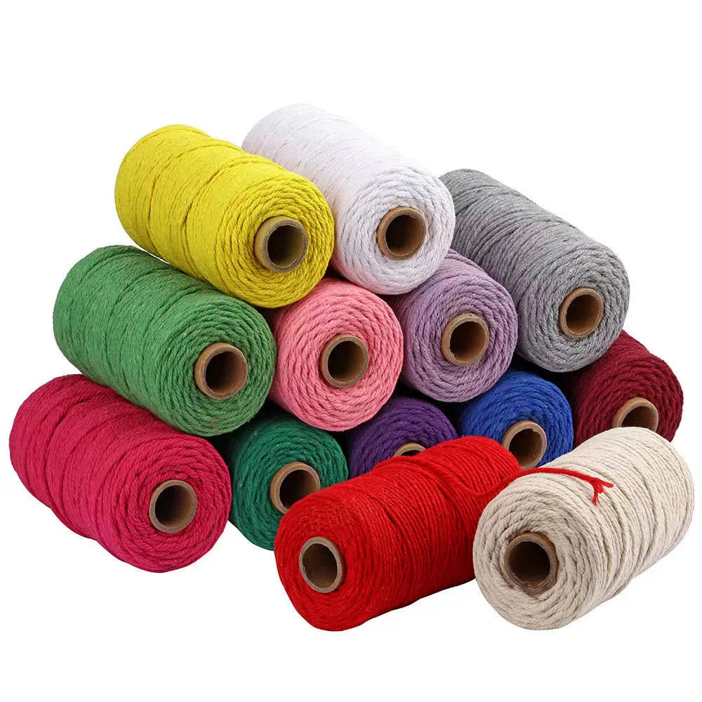 2mm 100M Macrame Cord Rope Cotton Crafts DIY Sewing Handmade Wall Hangings