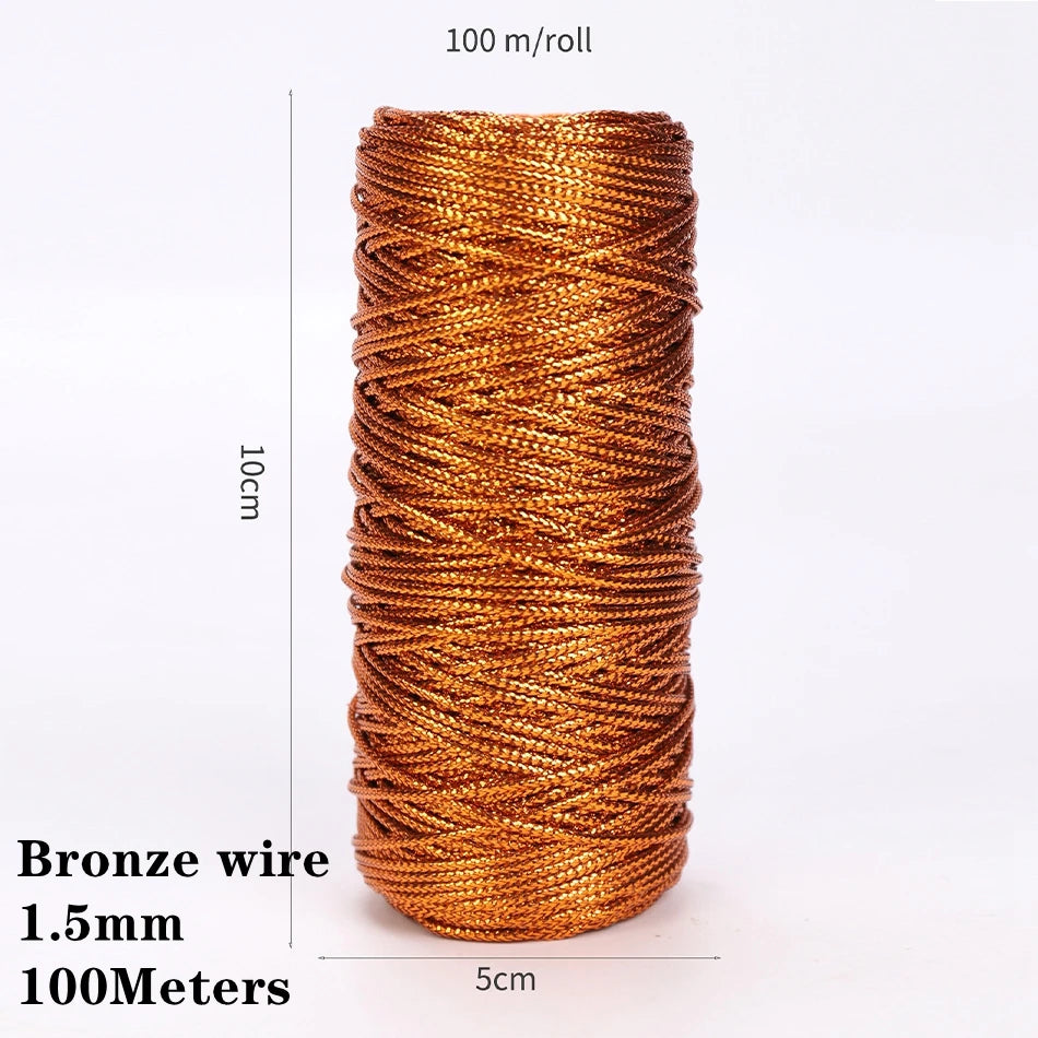 2mm 100M Macrame Cord Rope Cotton Crafts DIY Sewing Handmade Wall Hangings