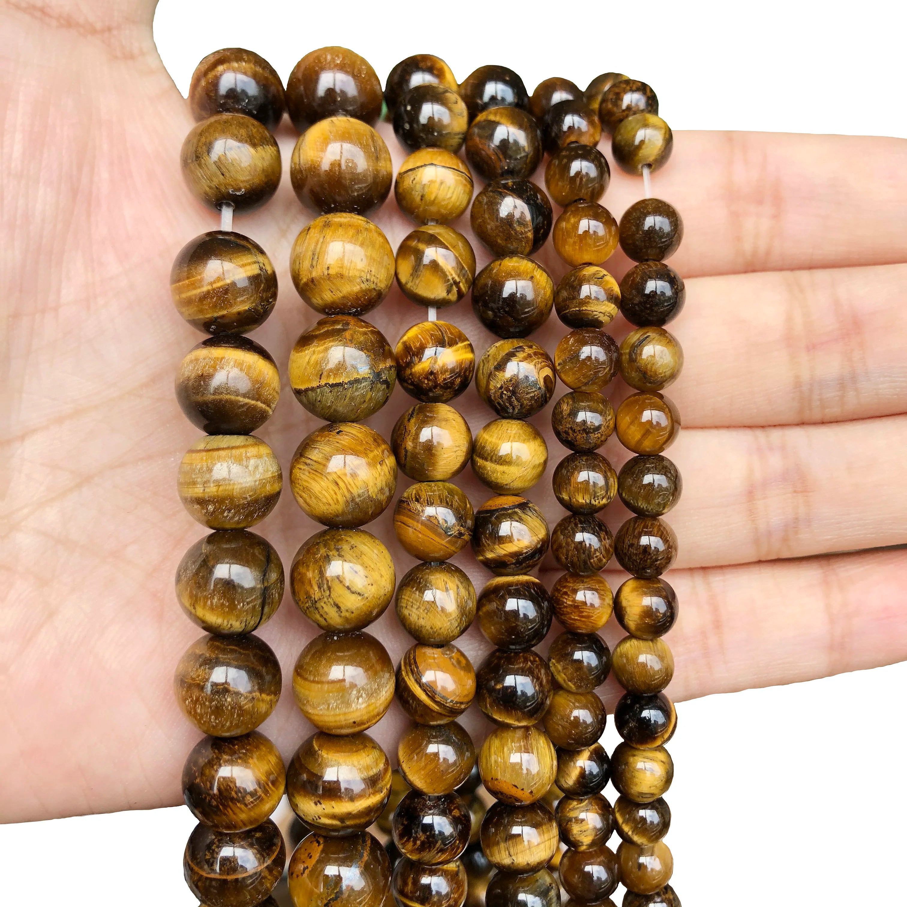 Round Flame Stone Beads Sodalite Loose Spacer Beads for Jewelry Making DIY Bracelets Necklace