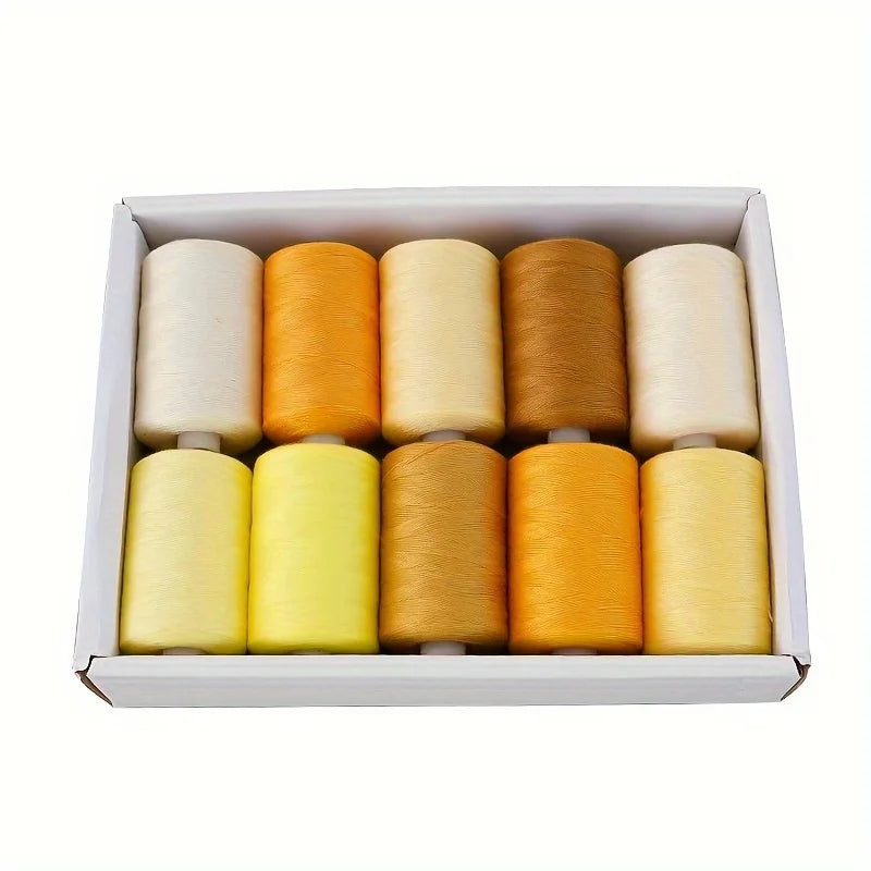 Sewing Thread - 10 Polyester Threads for Hand Stitching, Quilting & Sewing Machine