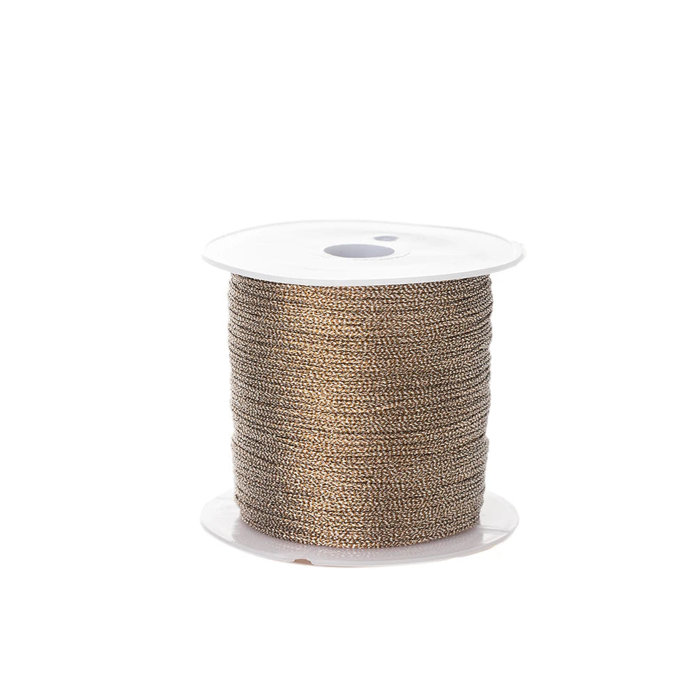 0.2mm/100m Nylon Rose Gold Silver Beading Thread for DIY Making Bracelet Necklace Macrame Craft Accessories