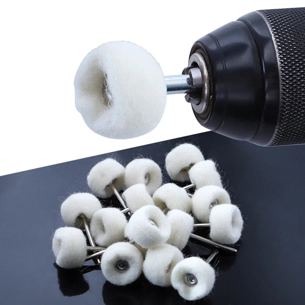 1-10Pcs 3mm Felt Grinding Sanding Head Mini Polishing Brush for Dremel Drill