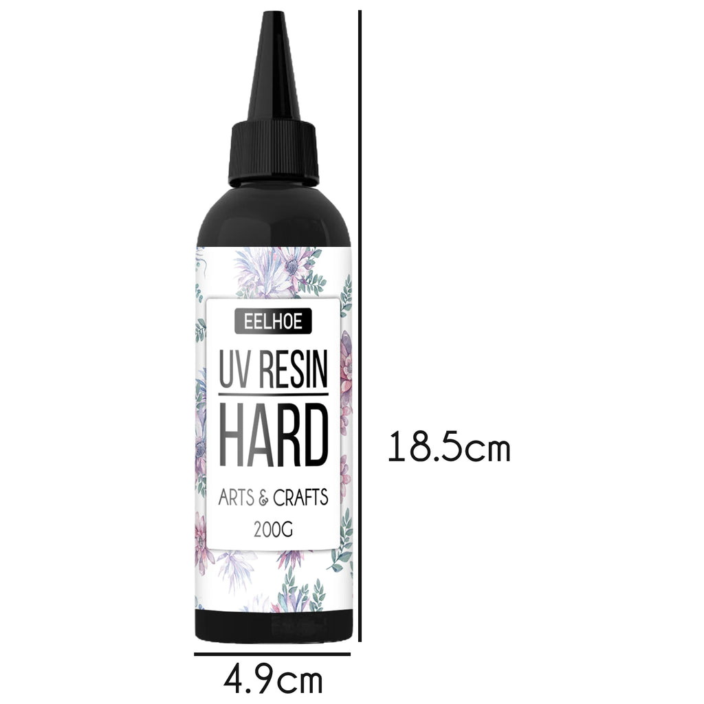 UV Resin Glue 200g,, Fast Cure Clear Resin Epoxy for Crafts, Charms, Nails, and More