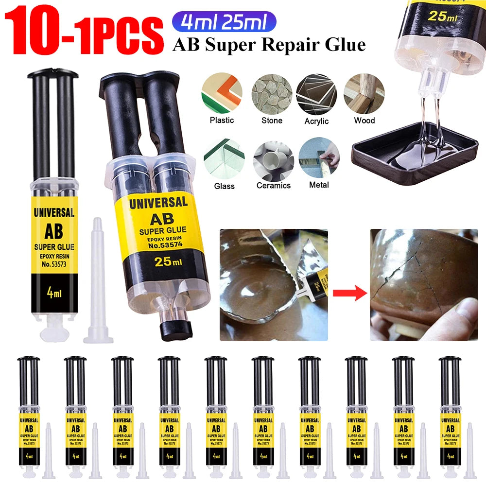1-10PCS Epoxy Resin Glue Glass Metal Ceramic Wood Waterproof Repair Sealant Long-lasting Reliable Resin Strong Adhesive Glue