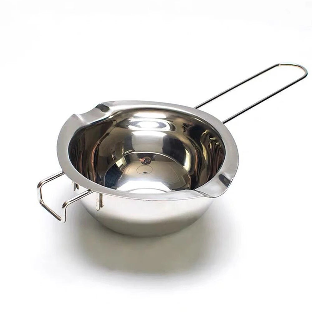 2 Pcs Candle Wax Melting Pot Reusable 400ml Wax Bean Melting Double Boiler Pot Anti-Rust Candle Making Supplies