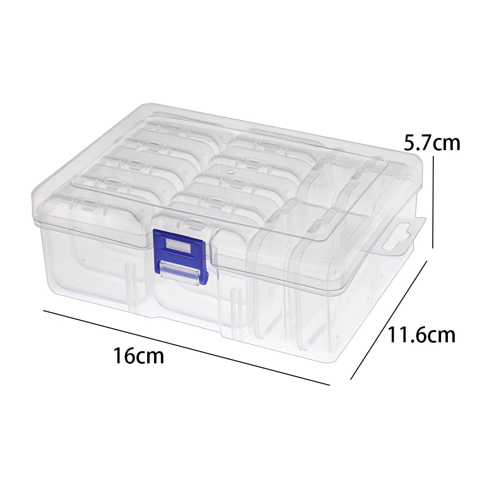 30/14x Clear Rhinestone Organizer Art Accessories Containers Art Craft Bead Jewelry