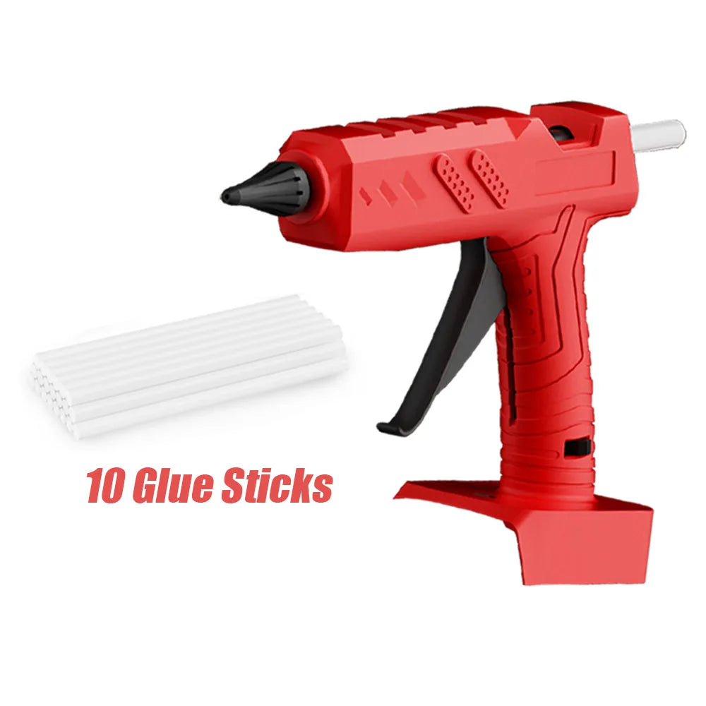 Electric Glue Gun For Milwaukee 18V Battery Hot Melt Welding With 10pcs For Crafts Decoration DIY Home