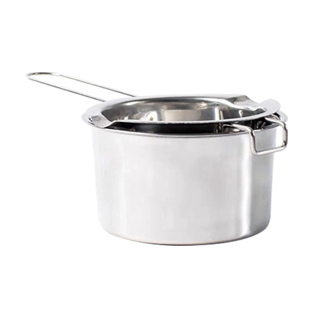 2 Pcs Candle Wax Melting Pot Reusable 400ml Wax Bean Melting Double Boiler Pot Anti-Rust Candle Making Supplies