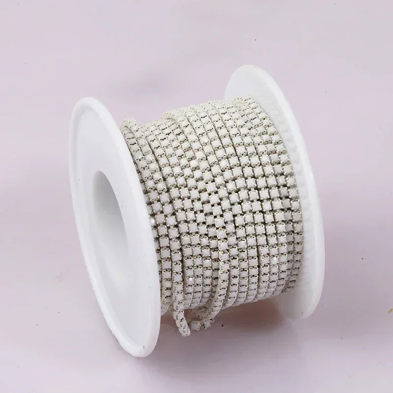 2mm SS6 Colorful Sew On Opal Rhinestone Cup Chain for DIY Craft