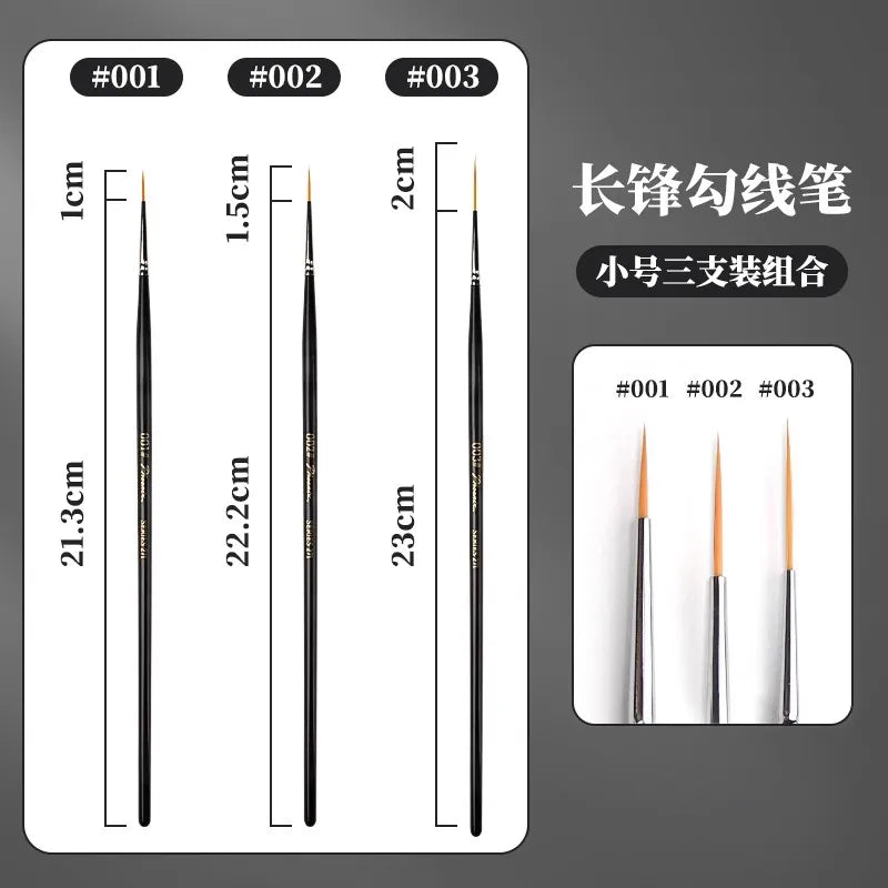 1/2/3/5pcs Rigger Artist Paint Brush Extra Long Fine Point Liner Tip for Scale Models Oil Watercolor Pin Striping