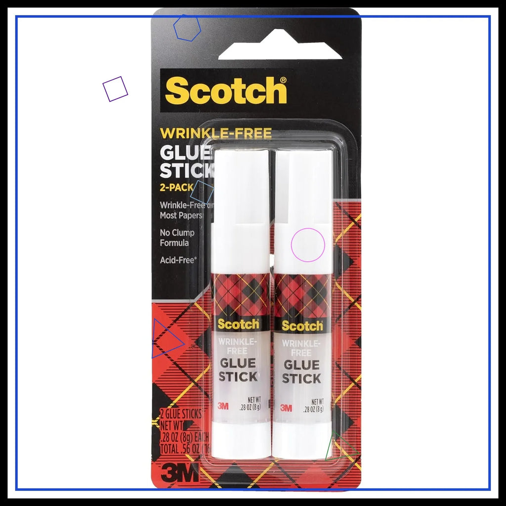 Wrinkle-Free Glue Sticks, 2 Pack, .27 oz Each