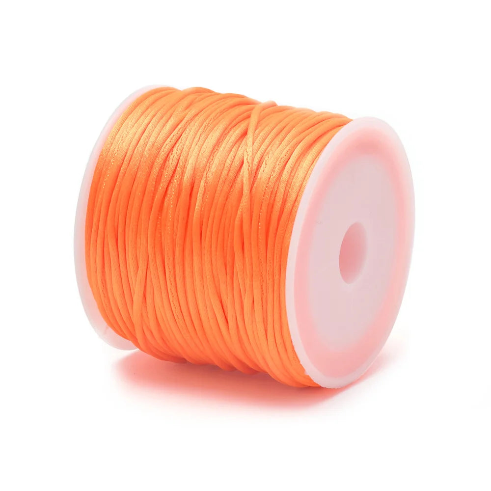 1.5mm Crafts Satin Rattail Cord String for, Macramé, Trim, Jewelry Making 24 Yards