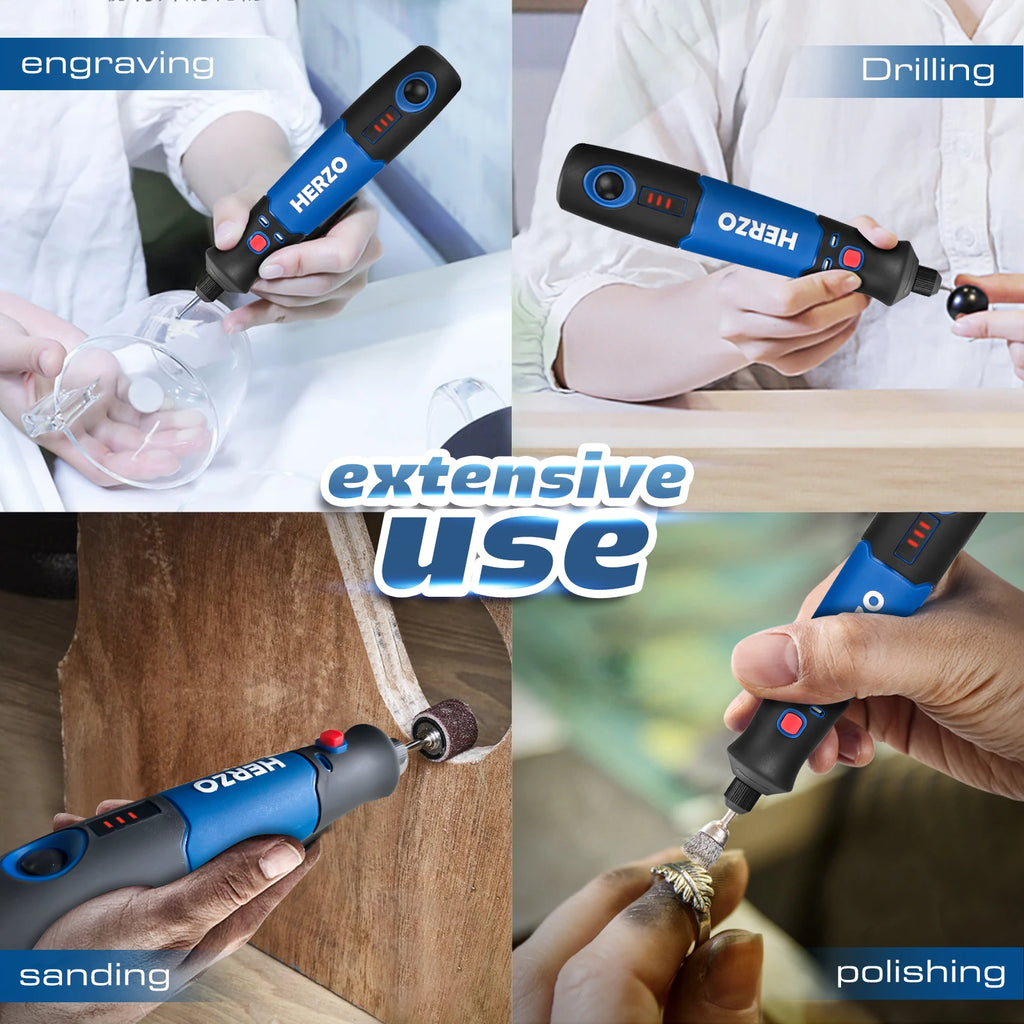 Cordless Mini Rotary Tool Engraving Machine USB Engraver Pen for Grinding Polishing