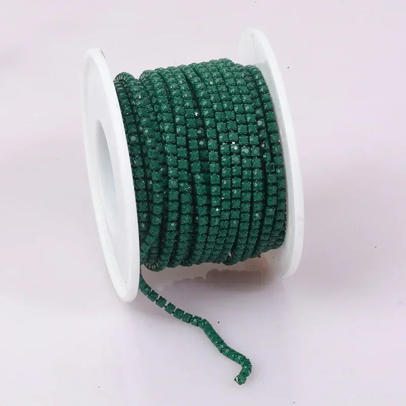 2mm SS6 Colorful Sew On Opal Rhinestone Cup Chain for DIY Craft