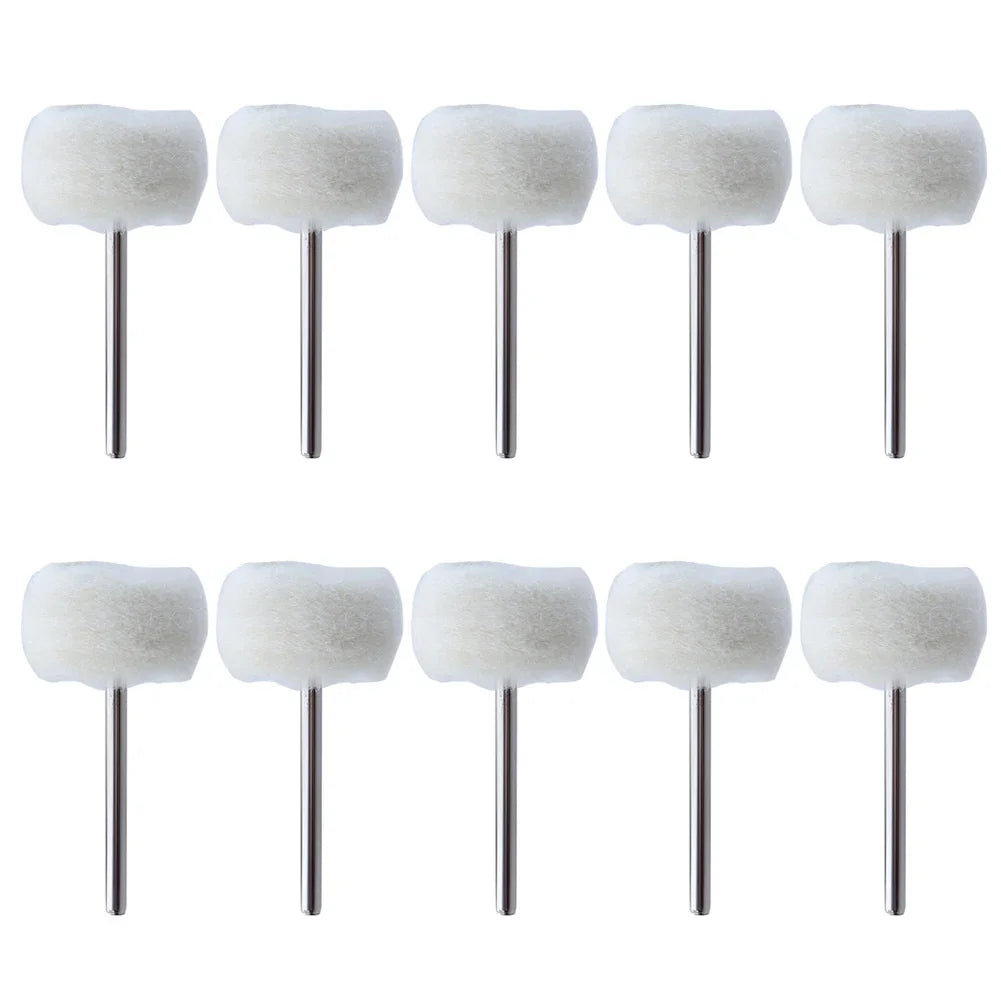 1-10Pcs 3mm Felt Grinding Sanding Head Mini Polishing Brush for Dremel Drill