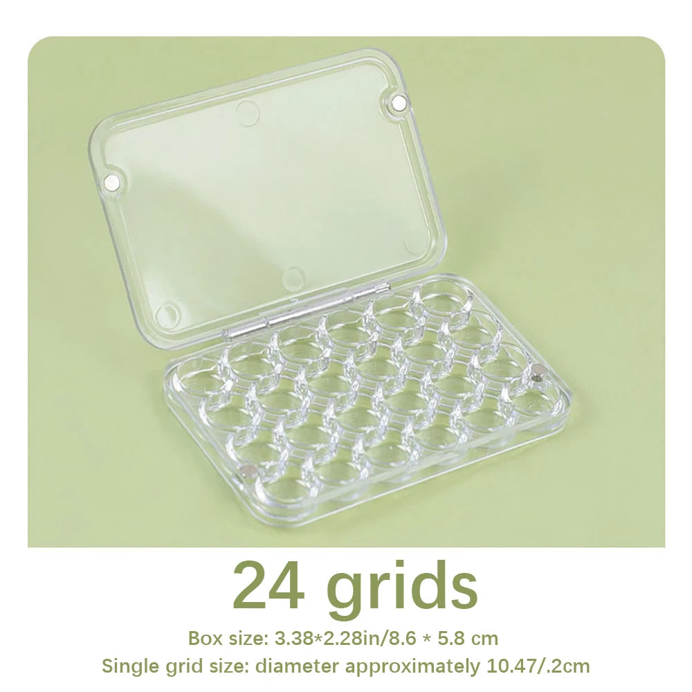 24 grid 0.8ml watercolor pigment packaging, portable box magnetic seal