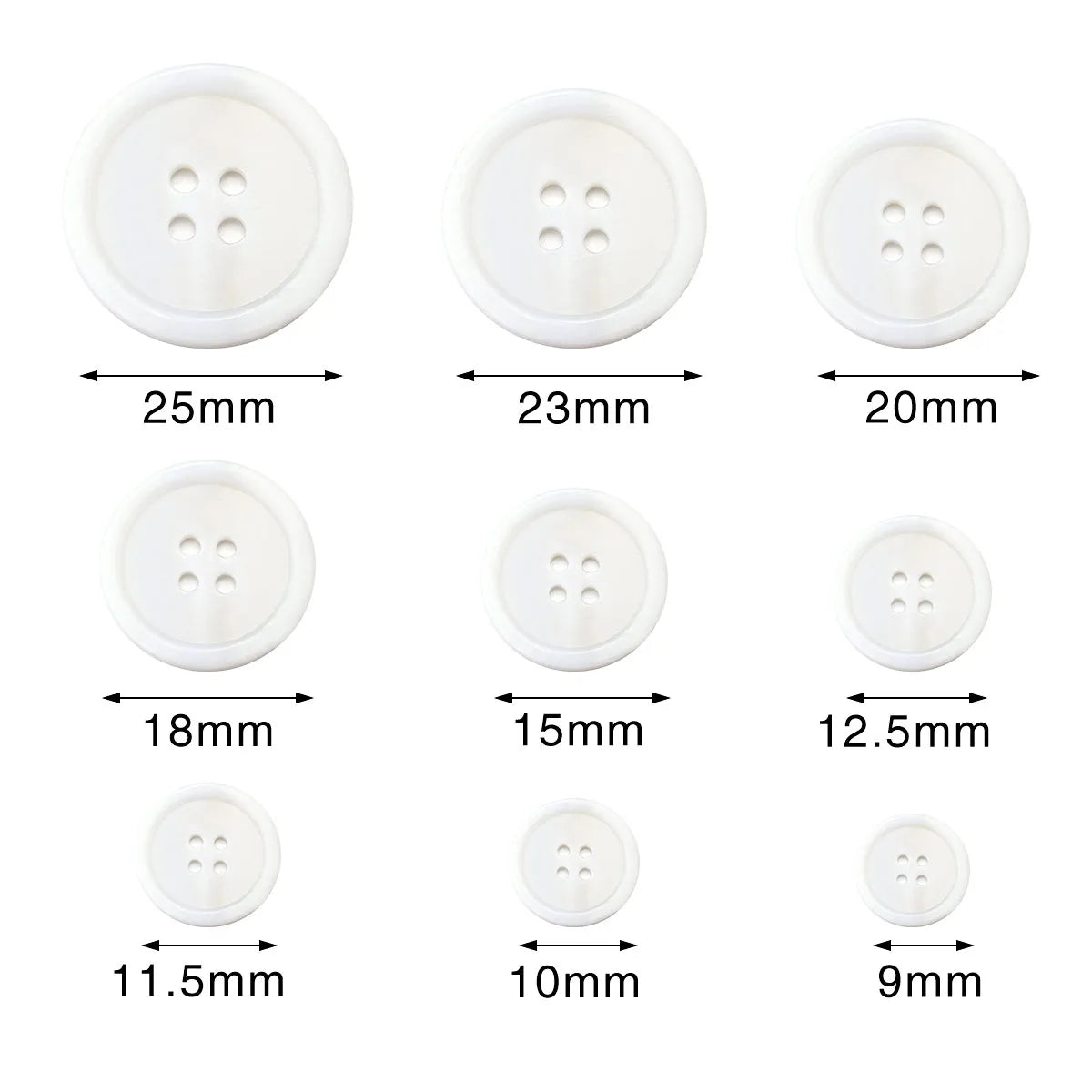 5-20Pcs 9-25mm White Natural Shell Buttons Round Shell Sewing Accessories For Clothing Shirt DIY Crafts Materials