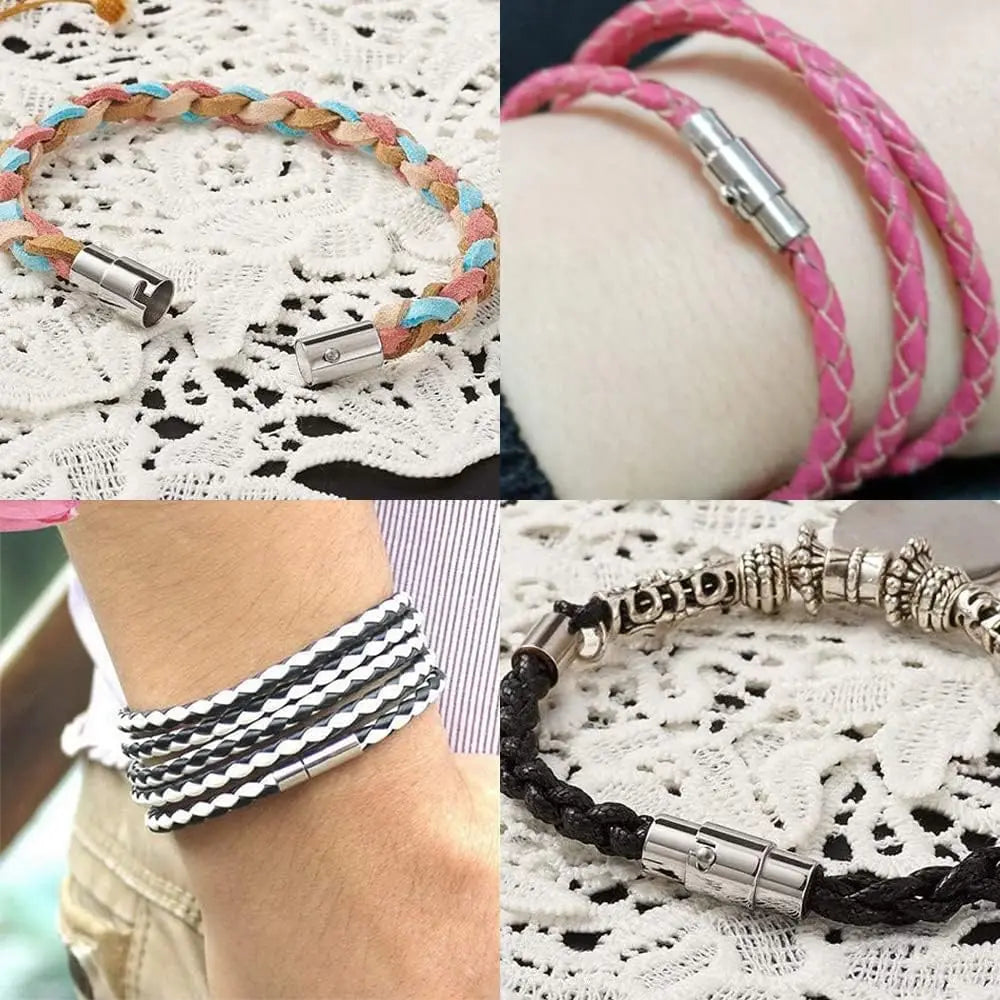 5pcs Magnetic Clasps Bracelet Cord End Caps for Leather Bracelet Necklace Jewelry Craft Making Supplies