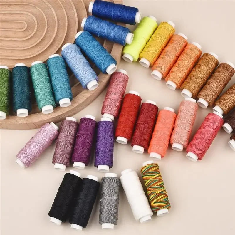 0.65mm Leather Waxed Cord For DIY Hand Stitching Thread 25 Meters Round Waxed Sewing Line