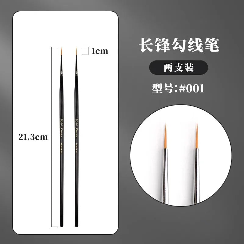 1/2/3/5pcs Rigger Artist Paint Brush Extra Long Fine Point Liner Tip for Scale Models Oil Watercolor Pin Striping