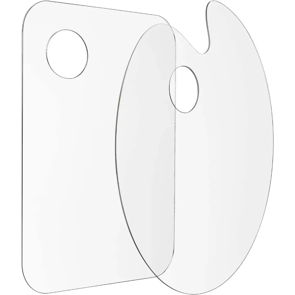 11.8 x 7.9 inch acrylic palette with thumb hole for easy to hold and clean non-stick artist paint tray