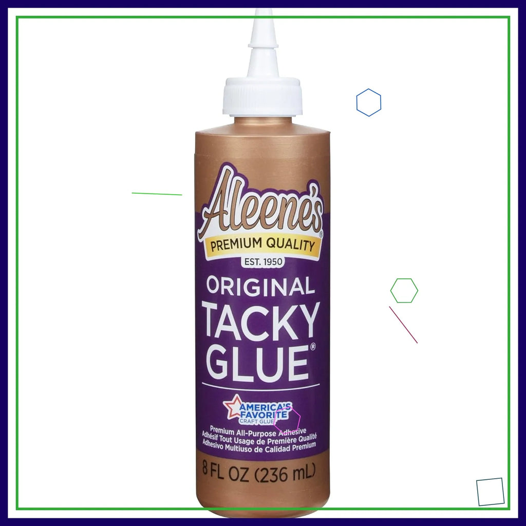 Clear All-Purpose Tacky Glue, 8 oz - Dries Flexible, Water-Soluble, Non-Toxic for Various Surfaces
