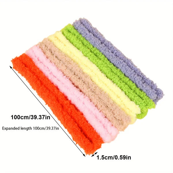 7-Piece DIY Coral Velvet Twisting Kit for Knitting Plush Puppies & Small Animals
