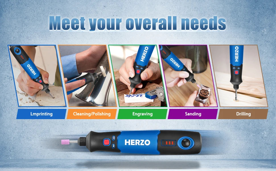 Cordless Mini Rotary Tool Engraving Machine USB Engraver Pen for Grinding Polishing
