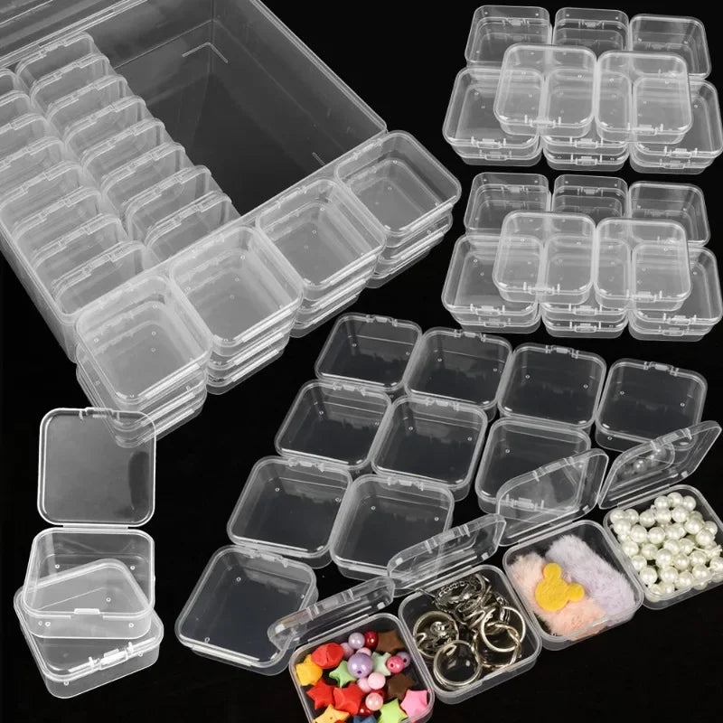 30/14x Clear Rhinestone Organizer Art Accessories Containers Art Craft Bead Jewelry