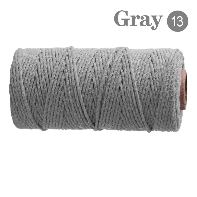 2mm 100M Macrame Cord Rope Cotton Crafts DIY Sewing Handmade Wall Hangings
