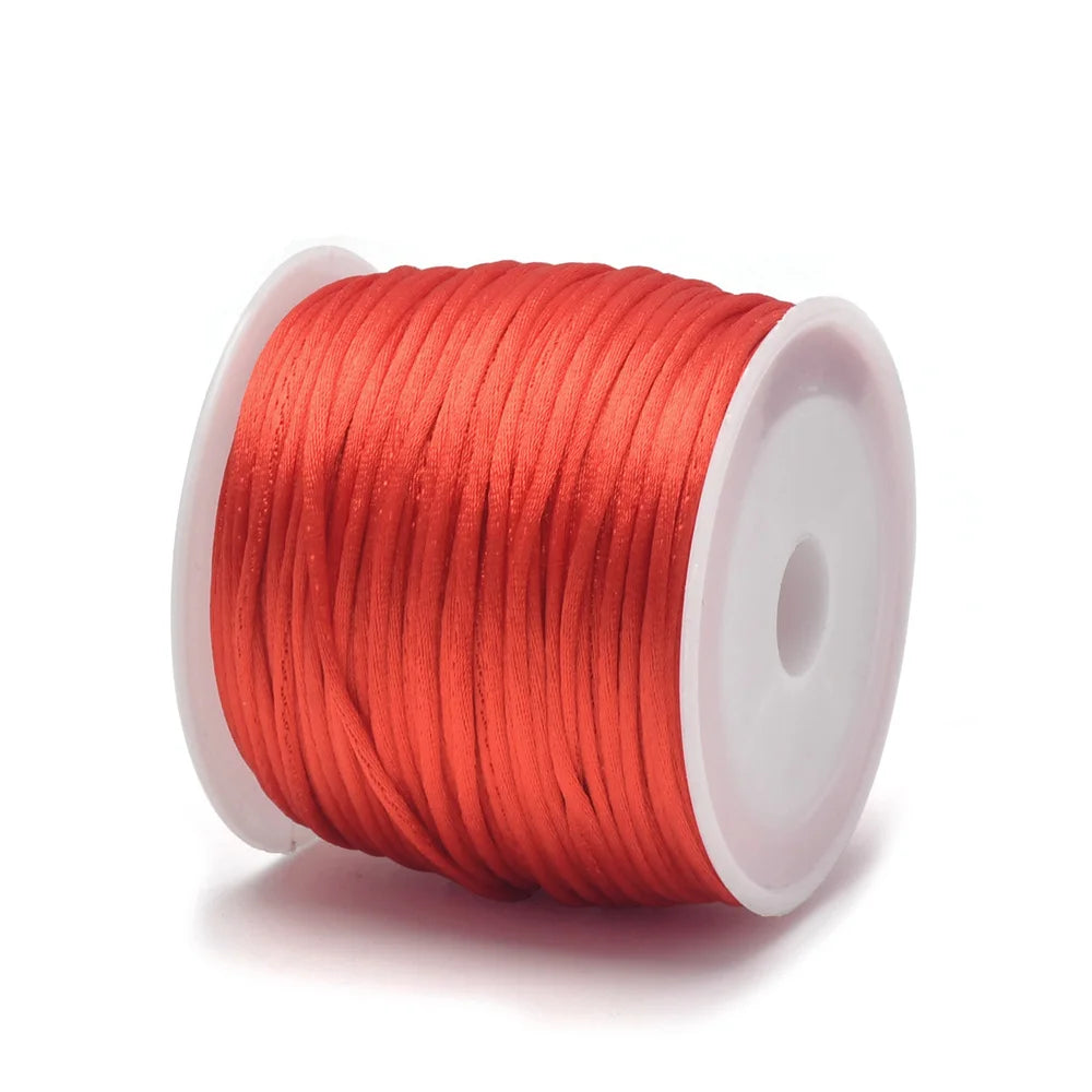 1.5mm Crafts Satin Rattail Cord String for, Macramé, Trim, Jewelry Making 24 Yards