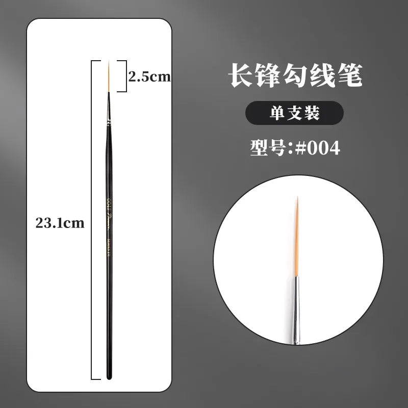 1/2/3/5pcs Rigger Artist Paint Brush Extra Long Fine Point Liner Tip for Scale Models Oil Watercolor Pin Striping