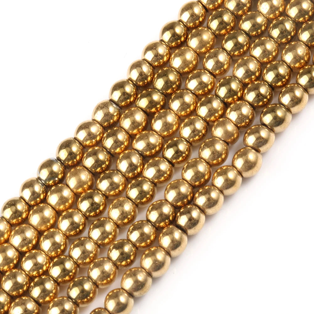 Real Gold Plated Hematite Bead Irregular Heart Cube Beads For Jewelry Making DIY