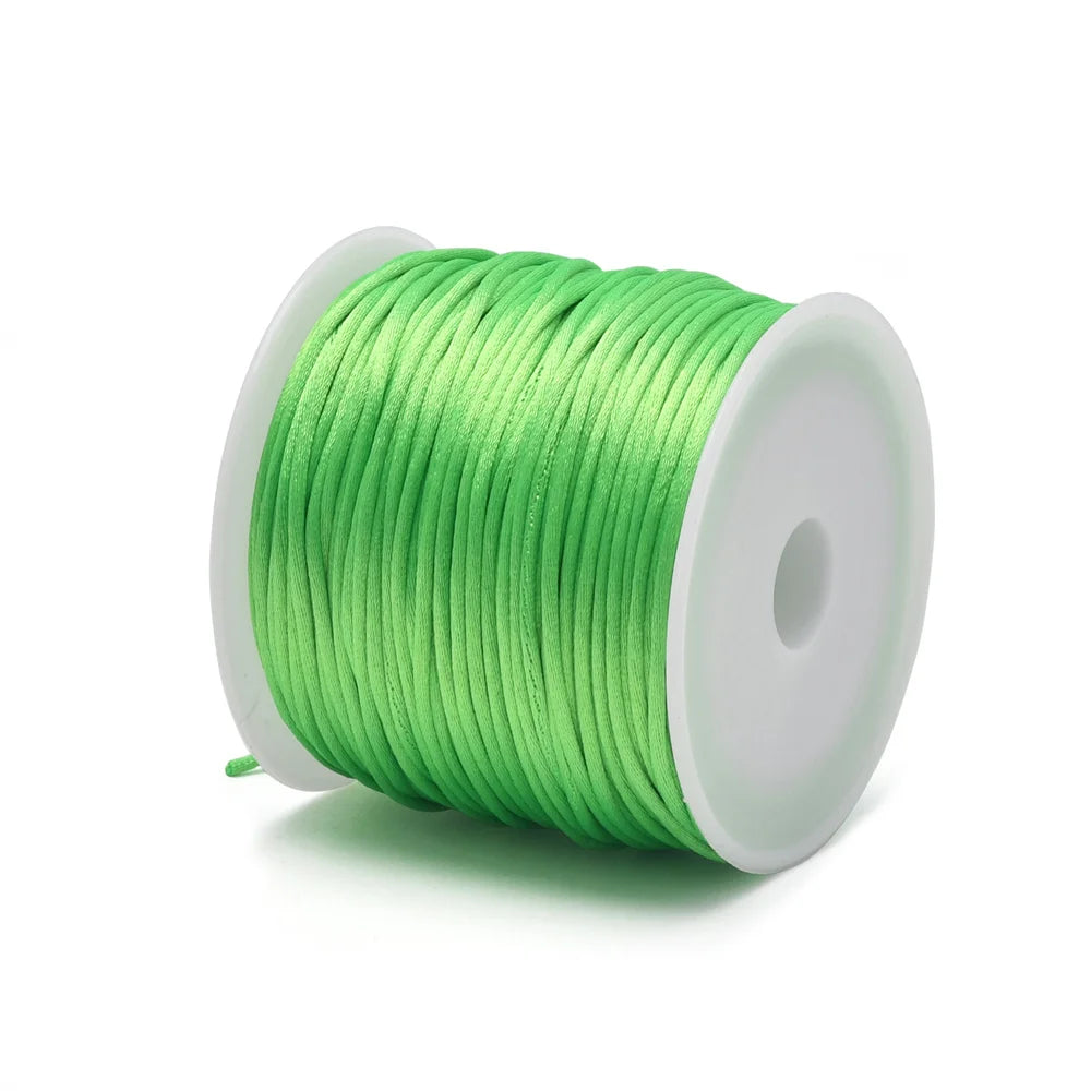 1.5mm Crafts Satin Rattail Cord String for, Macramé, Trim, Jewelry Making 24 Yards