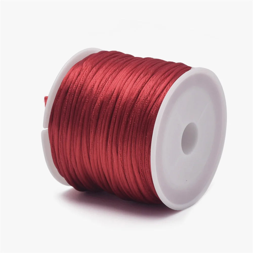 1.5mm Crafts Satin Rattail Cord String for, Macramé, Trim, Jewelry Making 24 Yards