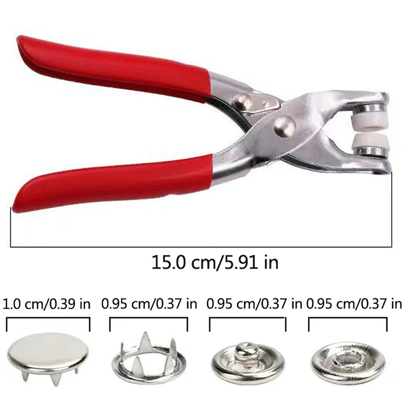 Snaps Buttons Pliers Set Kit Tool Sewing Buttons Press Studs Snap
