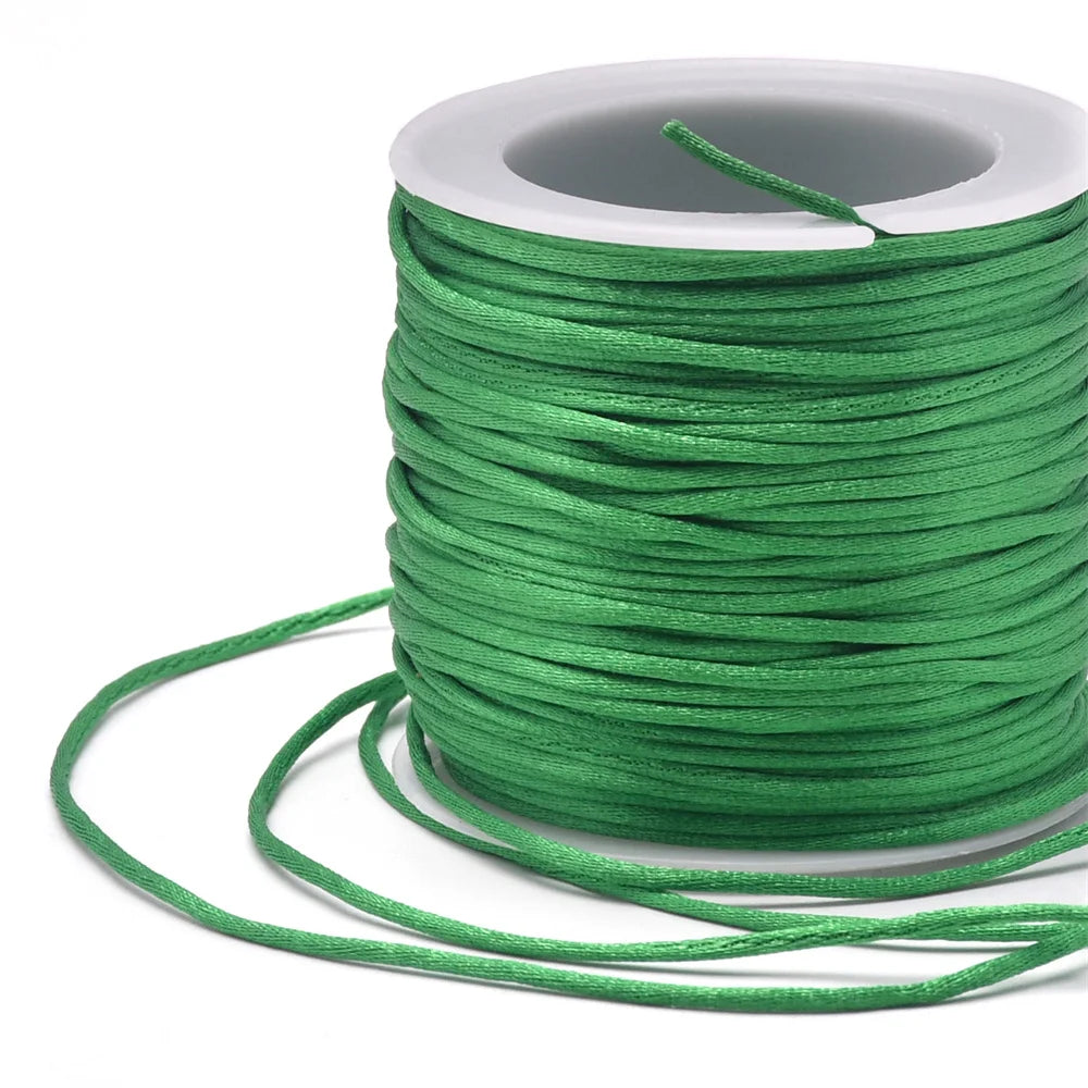 1.5mm Crafts Satin Rattail Cord String for, Macramé, Trim, Jewelry Making 24 Yards