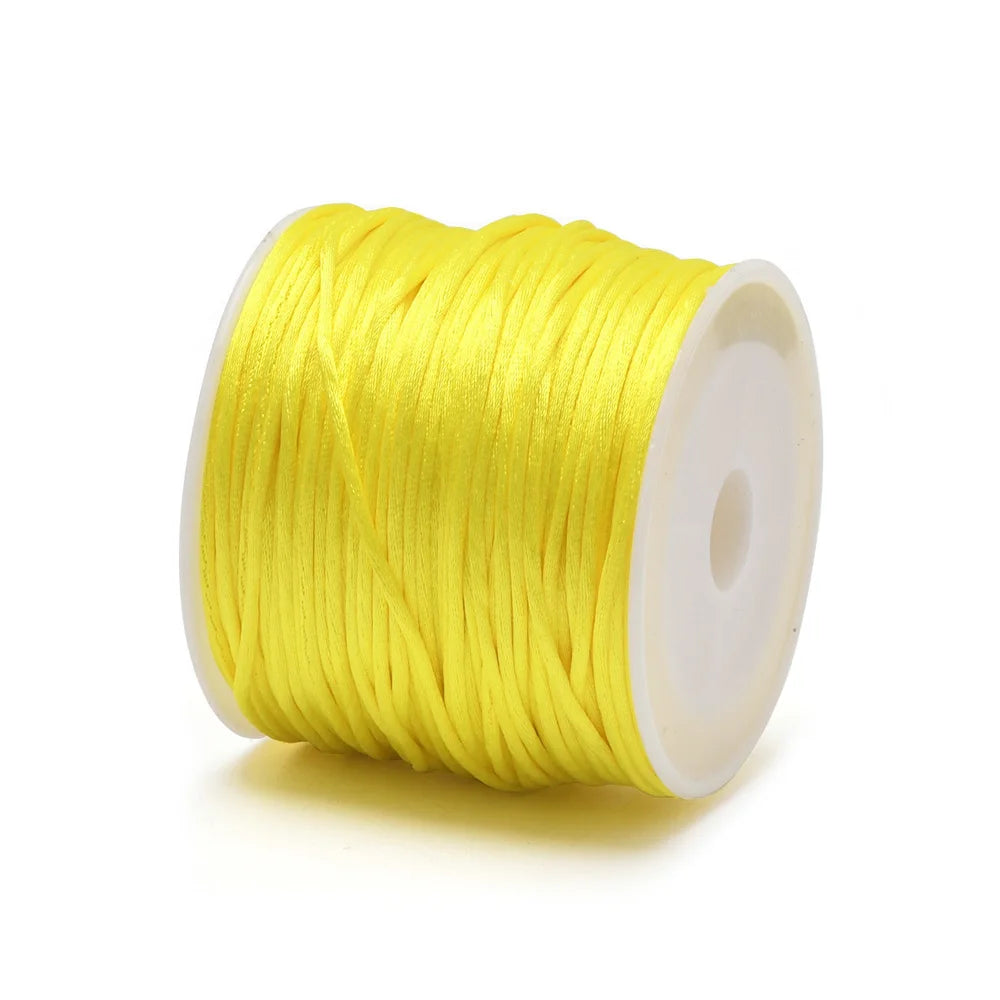 1.5mm Crafts Satin Rattail Cord String for, Macramé, Trim, Jewelry Making 24 Yards
