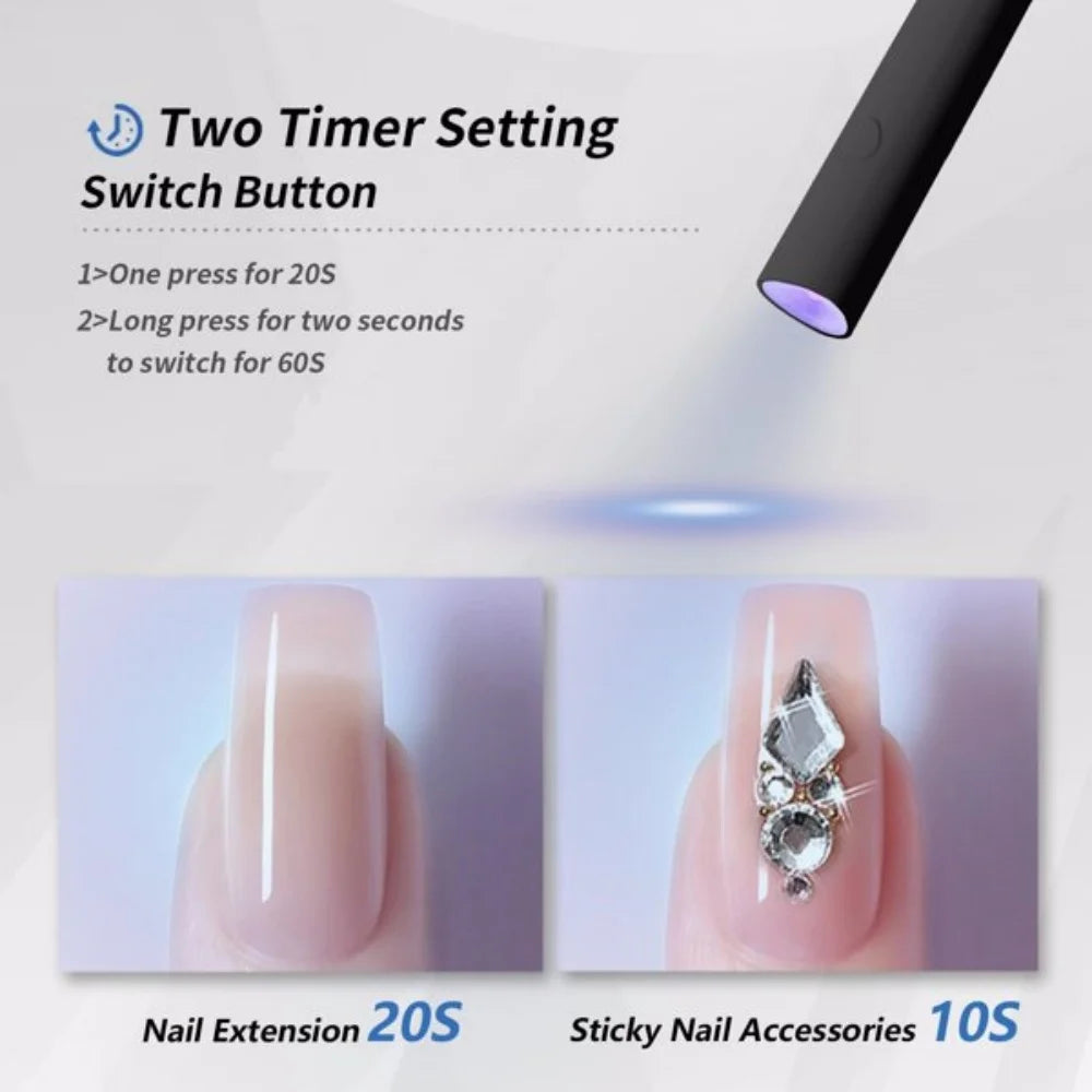 Rechargeable UV LED Lamp Handheld with Stand