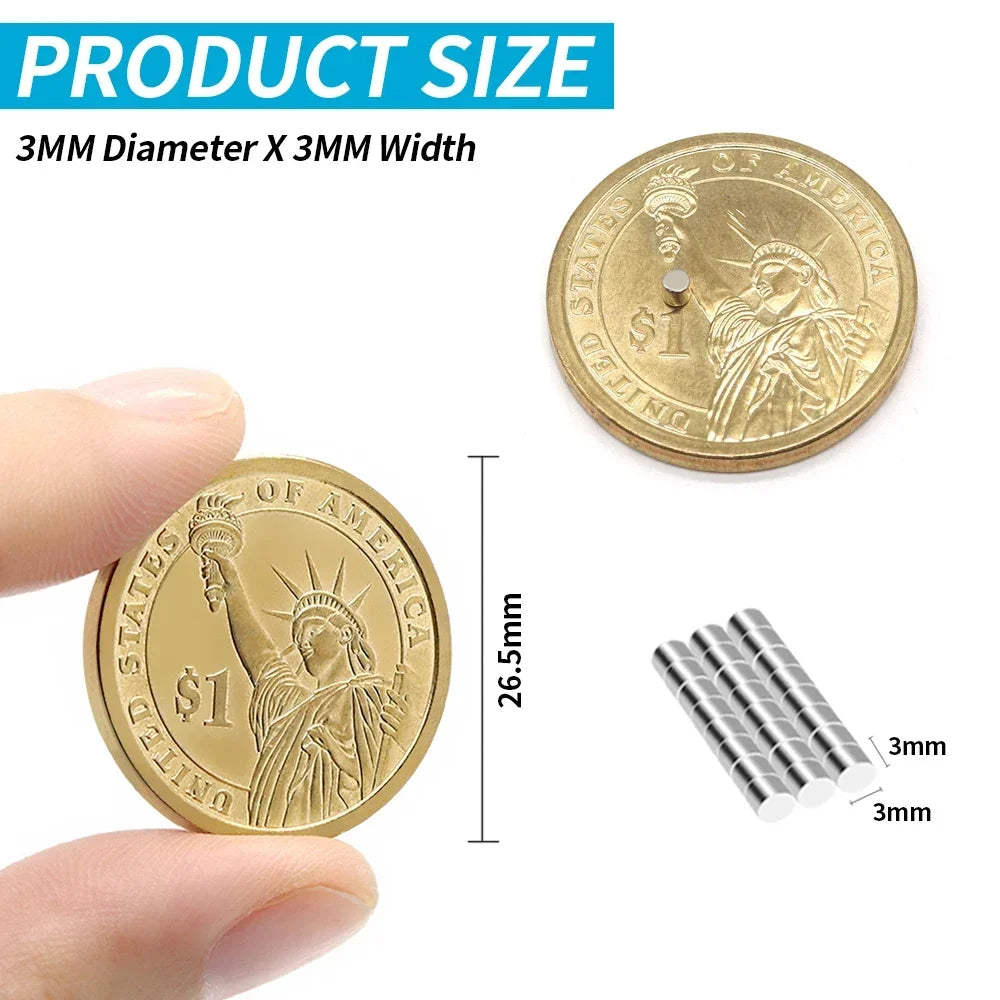 40/200pcs 3x3mm Fridge Magnets for Crafting