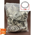 10-200pcs 25mm Stainless Steel Key Rings Line Split for Jewelry Making Polished Keychain DIY