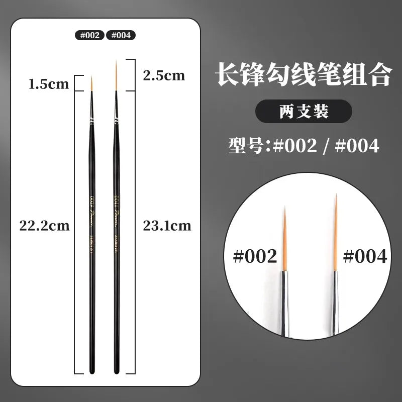 1/2/3/5pcs Rigger Artist Paint Brush Extra Long Fine Point Liner Tip for Scale Models Oil Watercolor Pin Striping